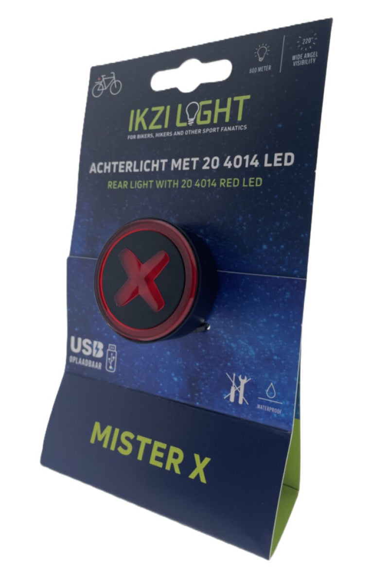 Ikzilight Taillight Mr X 4014 LED USB wiederaufladbar