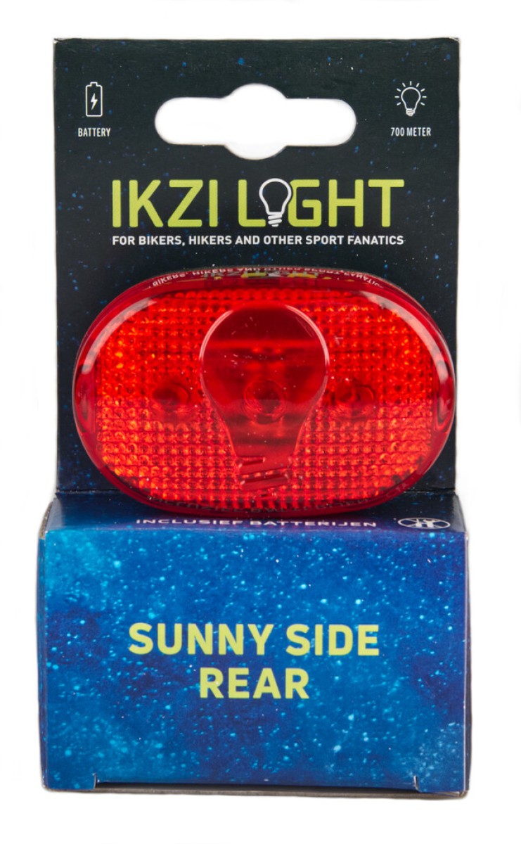 Ikzilight Rücklicht 3-LED rot inklusive Batterien auf Karte