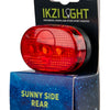 Ikzilight Rücklicht 3-LED rot inklusive Batterien auf Karte
