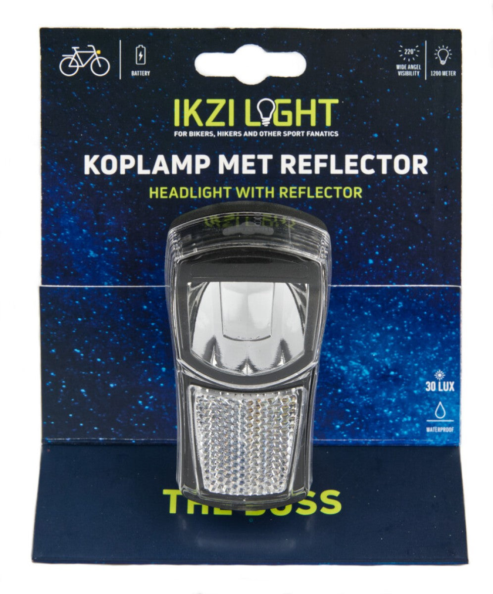 Ikzilight Scheinwerfer The Boss, 1 weiße LED 20LUX. inkl. Halterung und Batterien (Pendelverpackung)