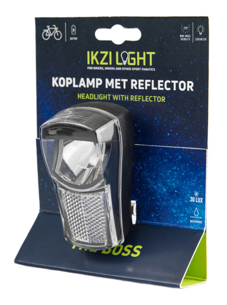 Ikzilight Scheinwerfer The Boss, 1 weiße LED 20LUX. inkl. Halterung und Batterien (Pendelverpackung)