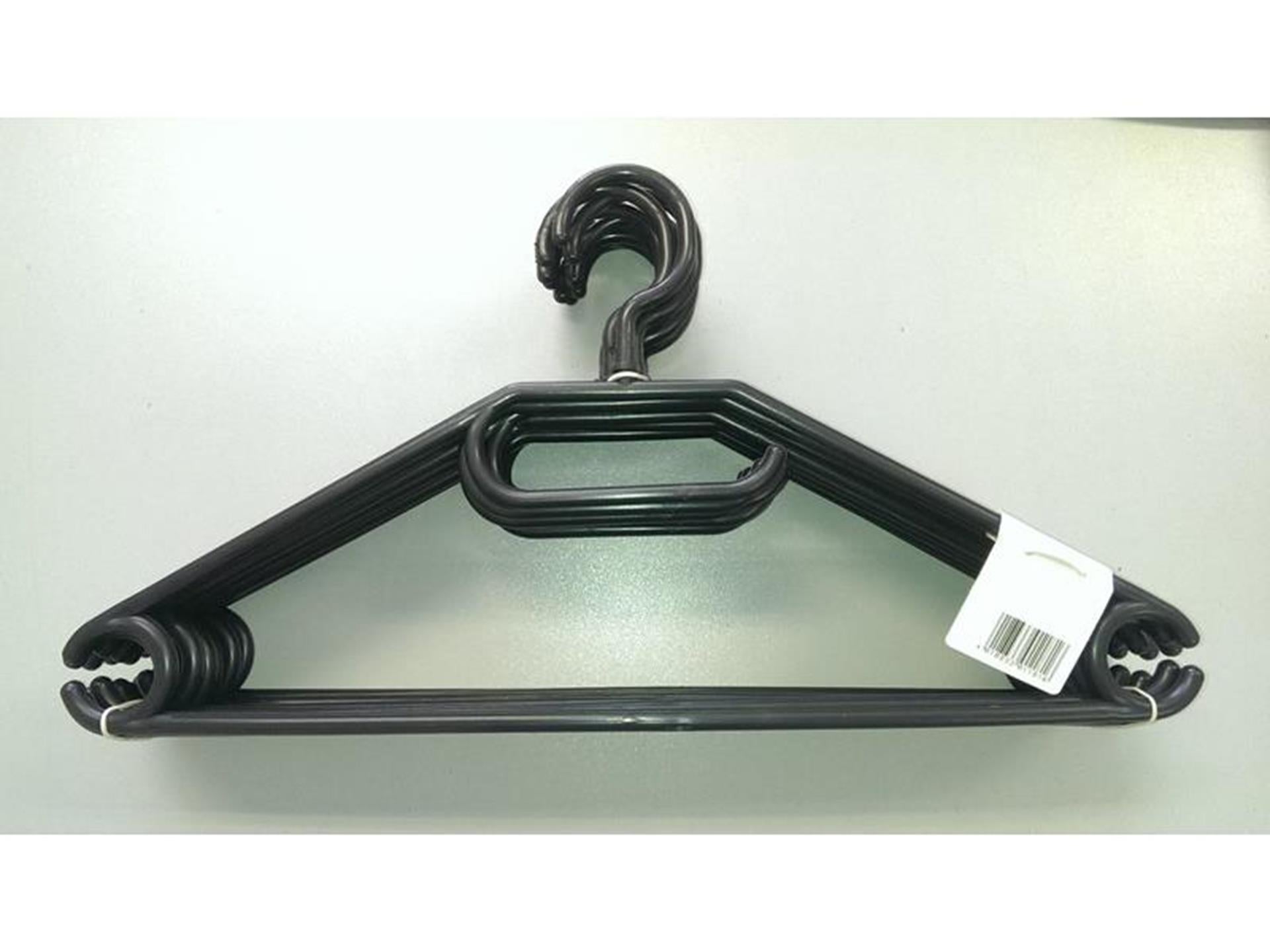 Kleiderbügel Kunststoff 41cm schwarz 10 Stk