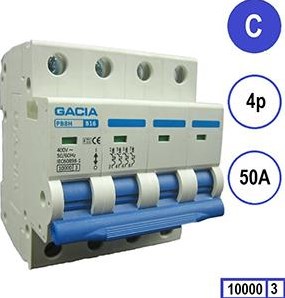 Installationsschutzschalter 50a c kar 4p gacia - 4517834