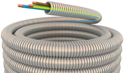 Installationsrohr flexibel 5 8 (16 mm) verdrahtet grau 100 m - 1275800