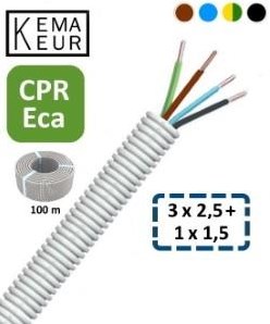 Installationsrohr flexibel 5 8 (16 mm) verdrahtet grau 100 m - 1276010