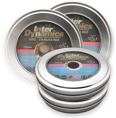 Inter Dynamics Blechverpackungs-Trennscheiben | 125 x 22,23 mm | 10 Stück - 395125