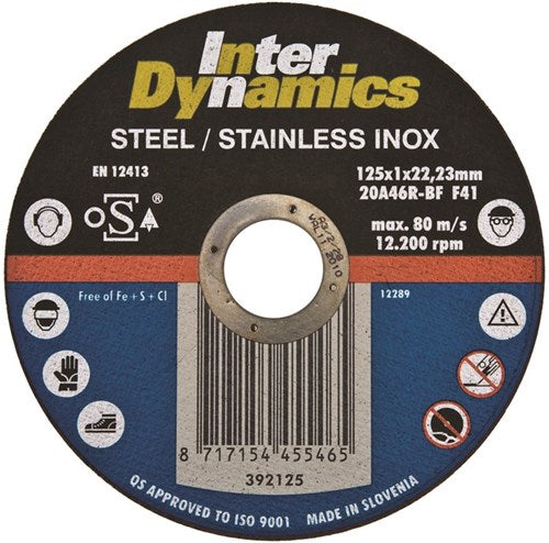 Inter Dynamics Trennscheibe 125x1mm Edelstahl - 392125