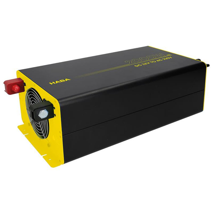 Reiner Sinus-Wechselrichter 12 V-230 V – 2000 W mit Ladegerät, Solarpanel-Anschluss und MPPT-Laderegler