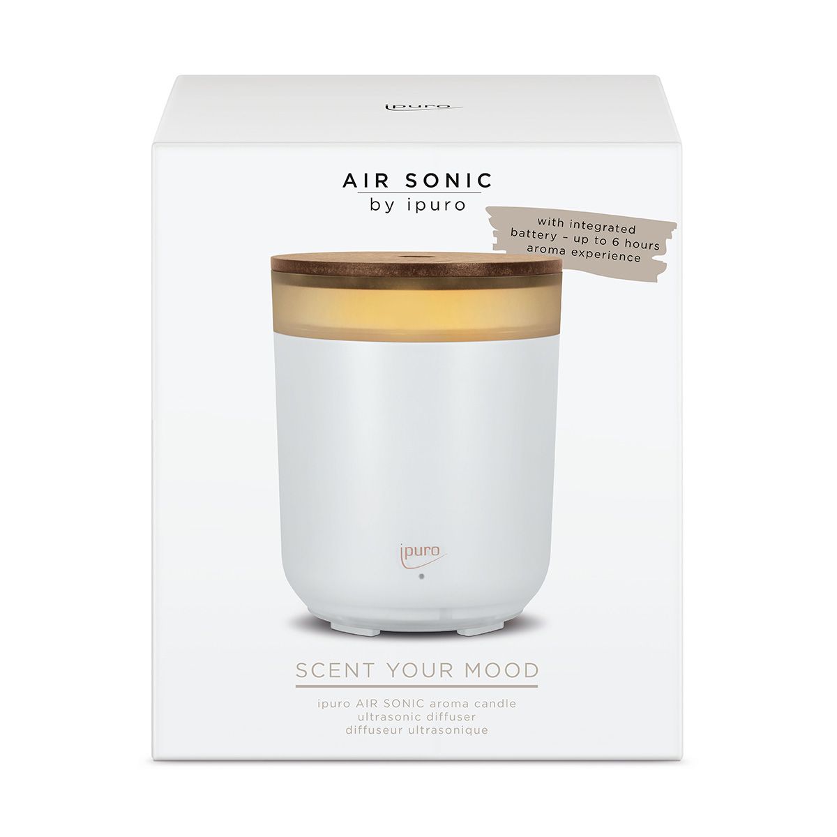 Ipuro Air Sonic Aroma Kerze Weiß