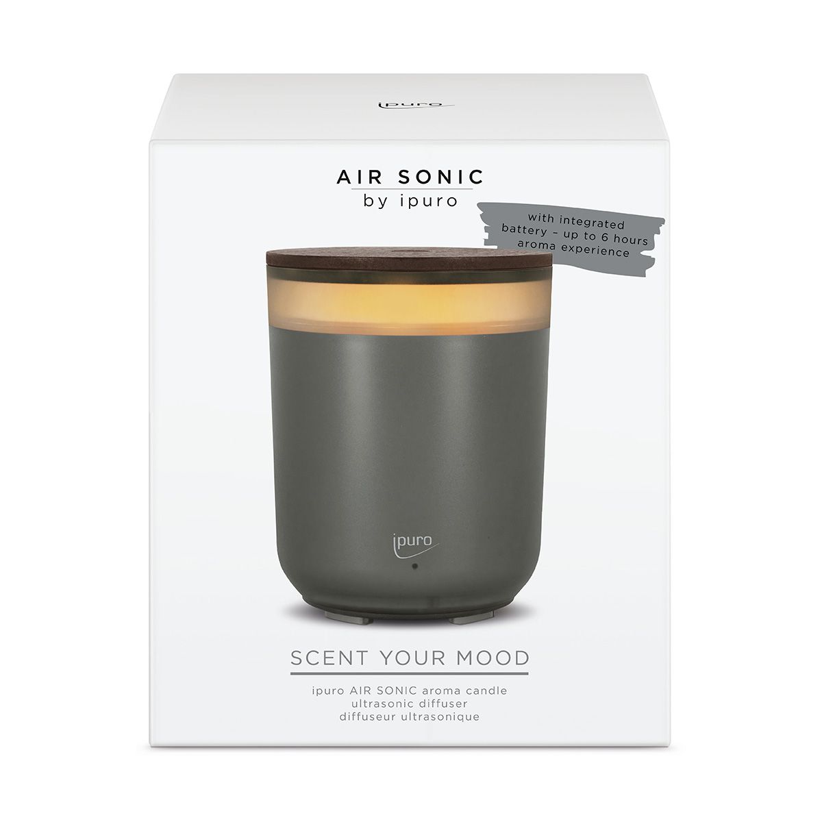 Ipuro Air Sonic Aroma Kerzegrau