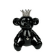 J-Line Bär mit Krone schwarz 19x13x26cm