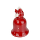 J-Line Glocke Keramik Huhn rot ø8x12cm