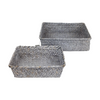 J-line Korbset Korbgeflecht grau 22x22x7cm