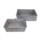 J-line Korbset Korbgeflecht grau 22x22x7cm