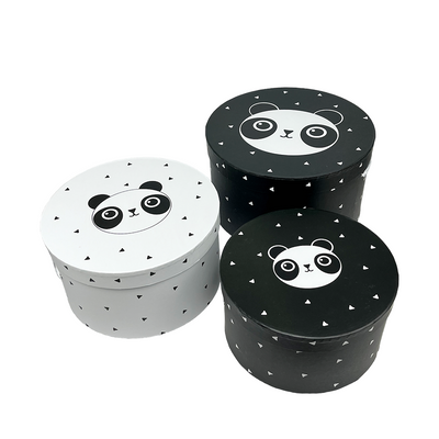 J-line Aufbewahrungsboxen Panda ø32x18cm 3-teilig
