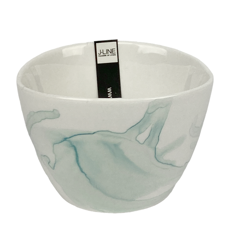 J-line Schüssel Marmorblau ø9x6cm