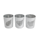 J-line Teelichthalter-Set Glasplatte ø6x7cm 3-teilig