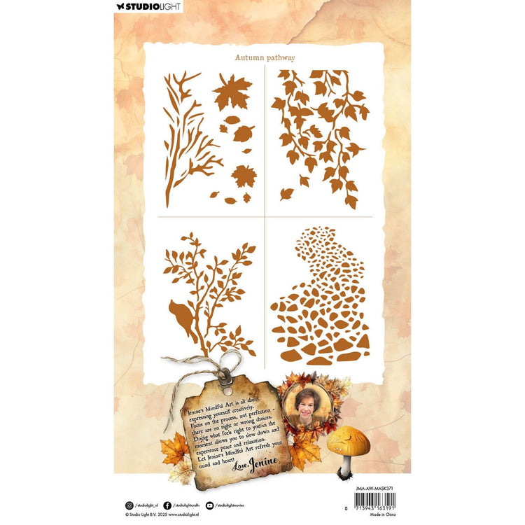 Studiolicht • Jenines achtsame Kunst Herbst im Wald Maske Herbstpfad, 4 Masken