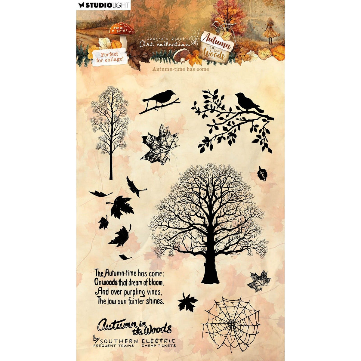 Studiolicht • Jenines achtsame Kunst Herbst im Wald Clear Stamps Die Herbstzeit ist gekommen