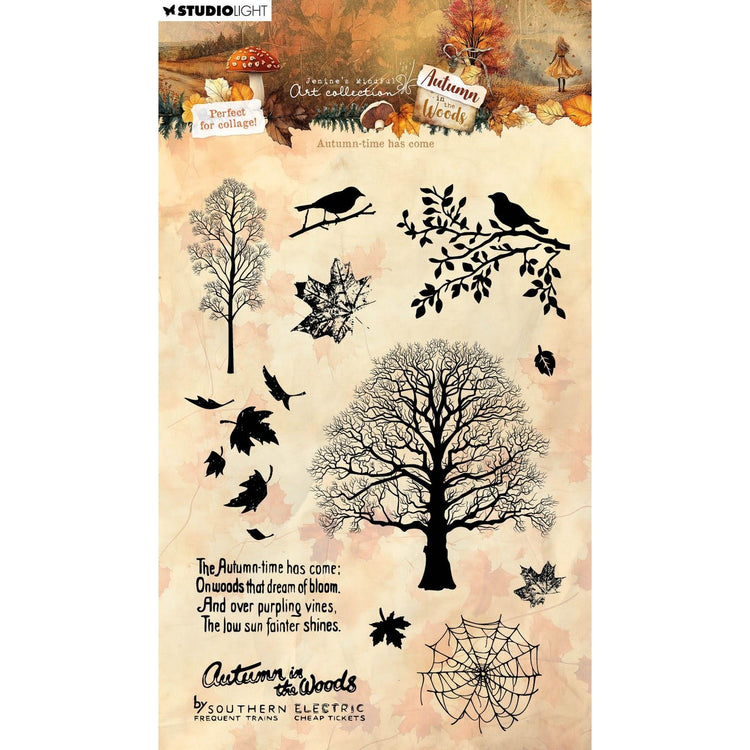 Studiolicht • Jenines achtsame Kunst Herbst im Wald Clear Stamps Die Herbstzeit ist gekommen