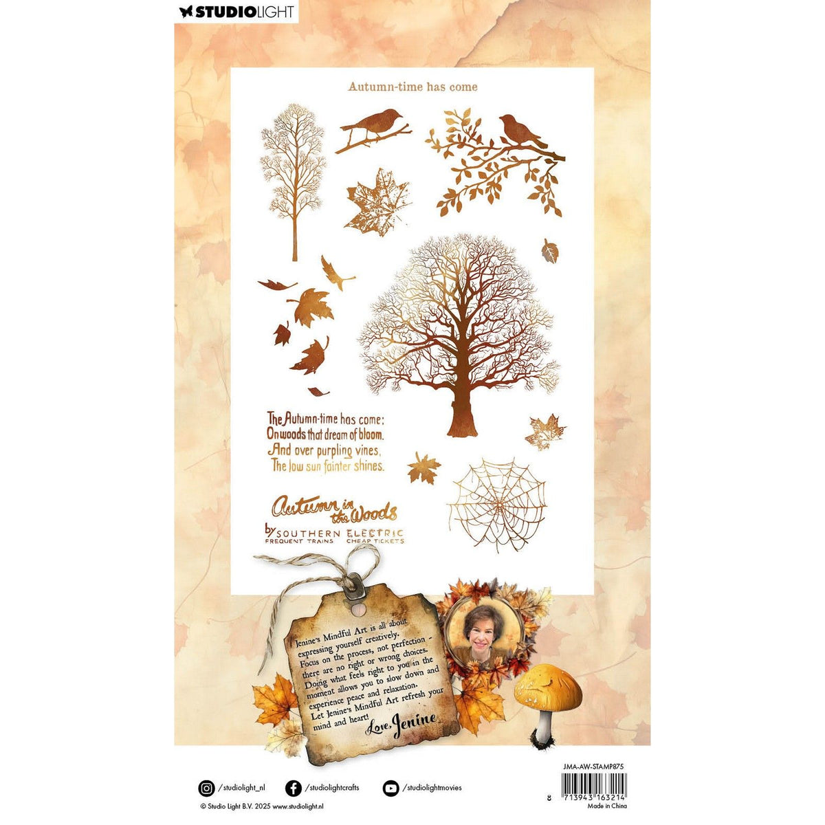 Studiolicht • Jenines achtsame Kunst Herbst im Wald Clear Stamps Die Herbstzeit ist gekommen