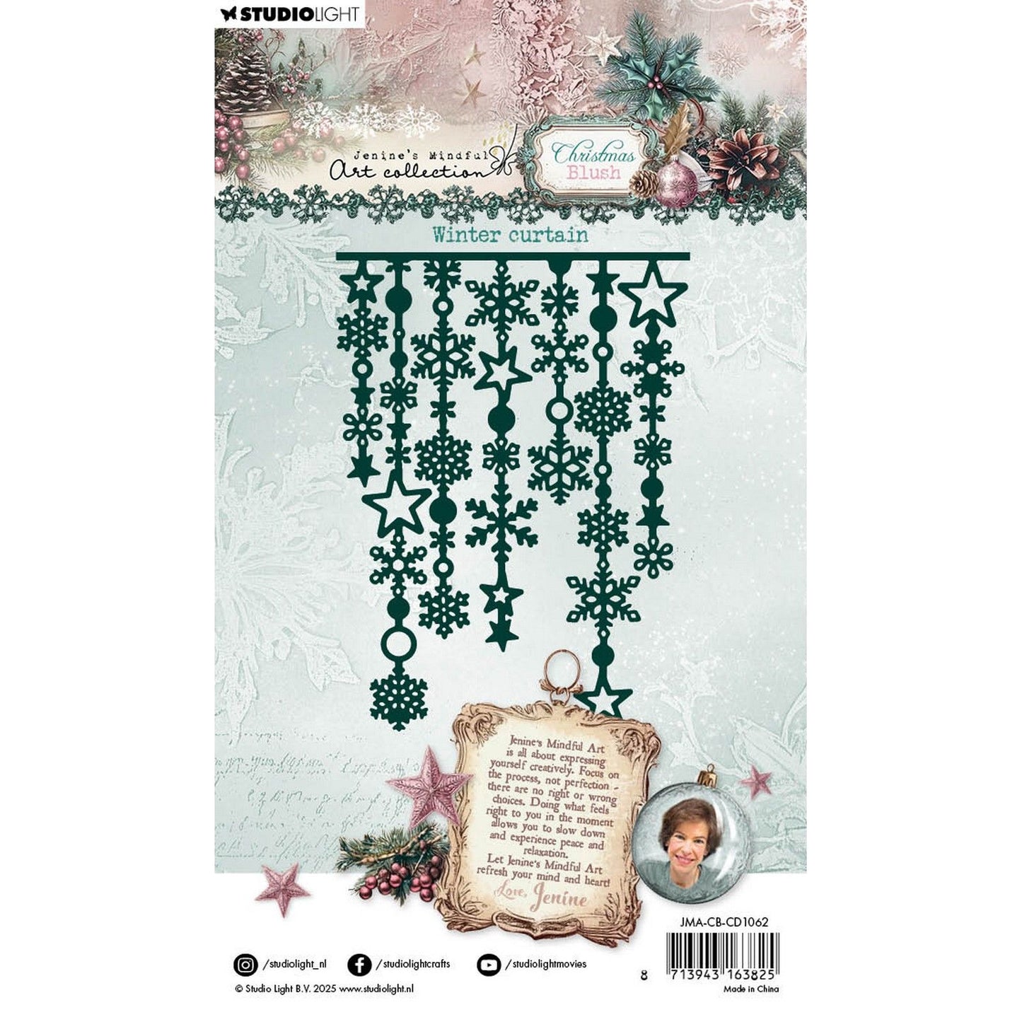 Studiolicht • Jenine's Mindful Art Christmas Blush Cutting Die Winter Curtain