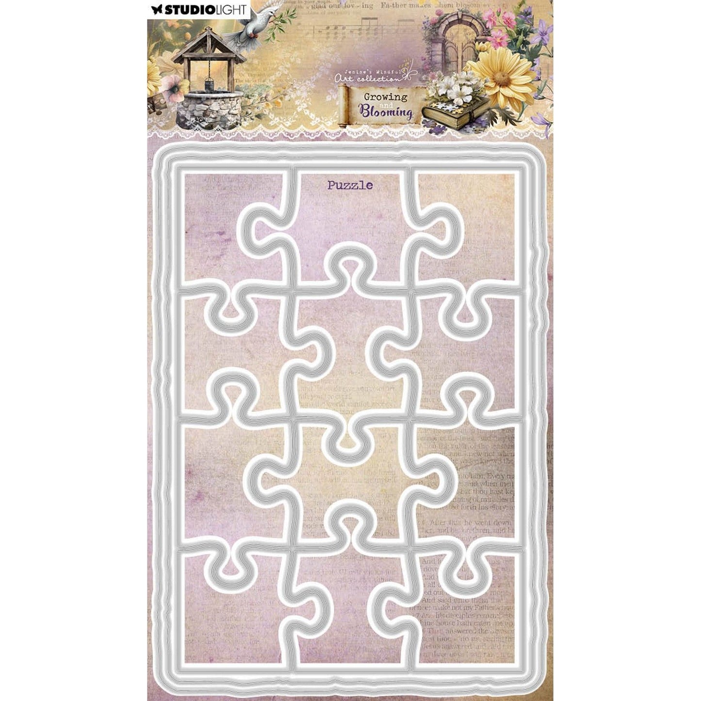 Studiolicht • wachsendes, blühendes Stanz-Puzzle