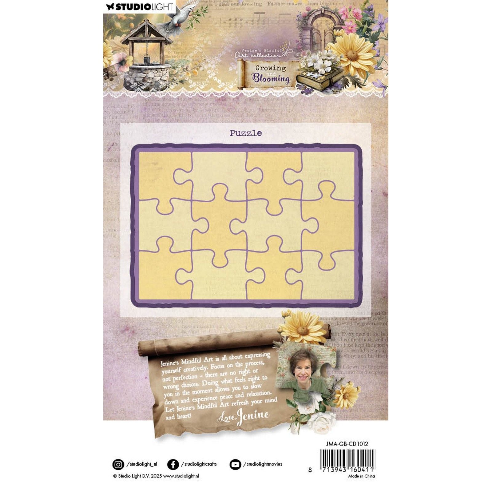 Studiolicht • wachsendes, blühendes Stanz-Puzzle
