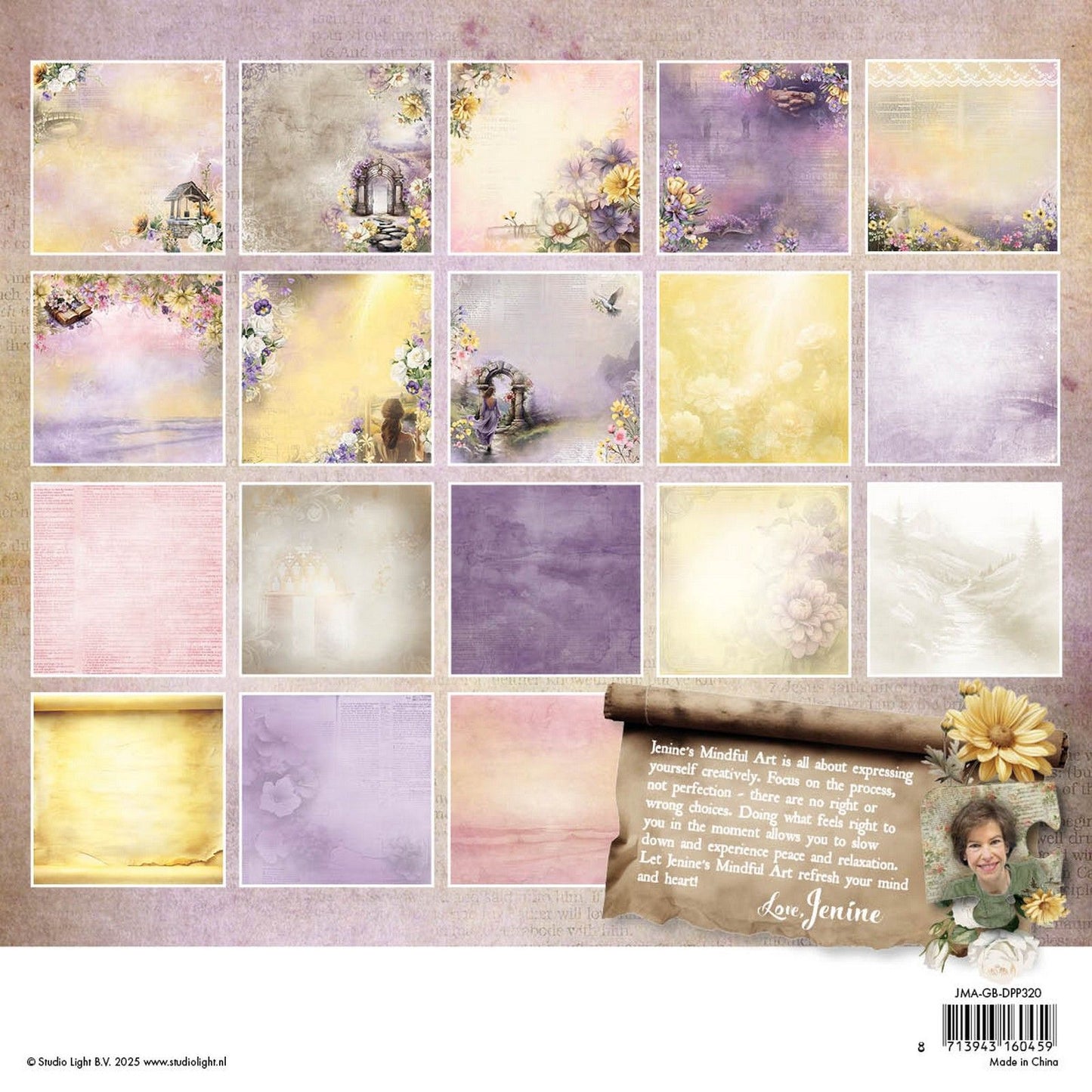 Studiolicht • Wachsendes, blühendes Designer-Papierblock-Hintergrundpapier