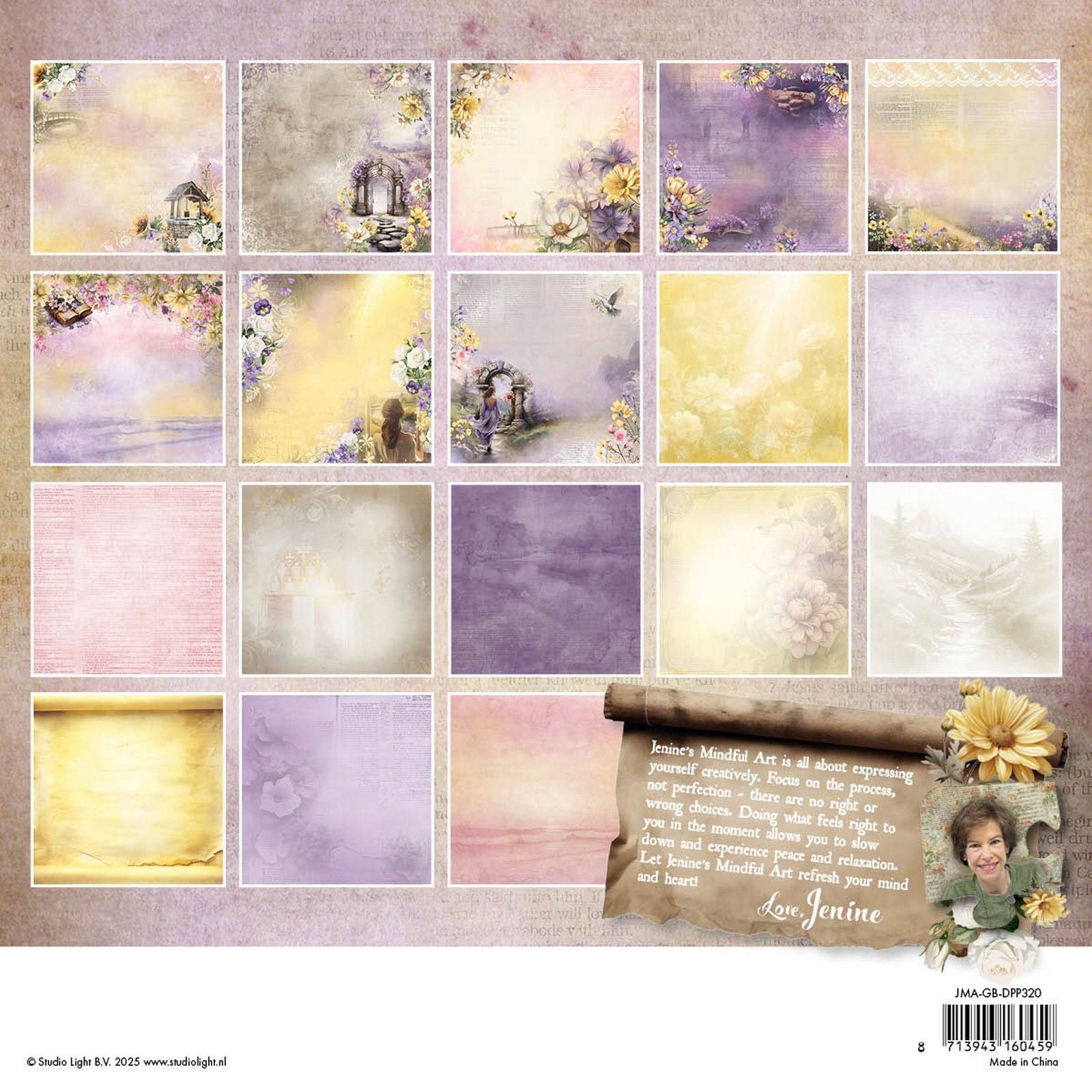 Studiolicht • Wachsendes, blühendes Designer-Papierblock-Hintergrundpapier