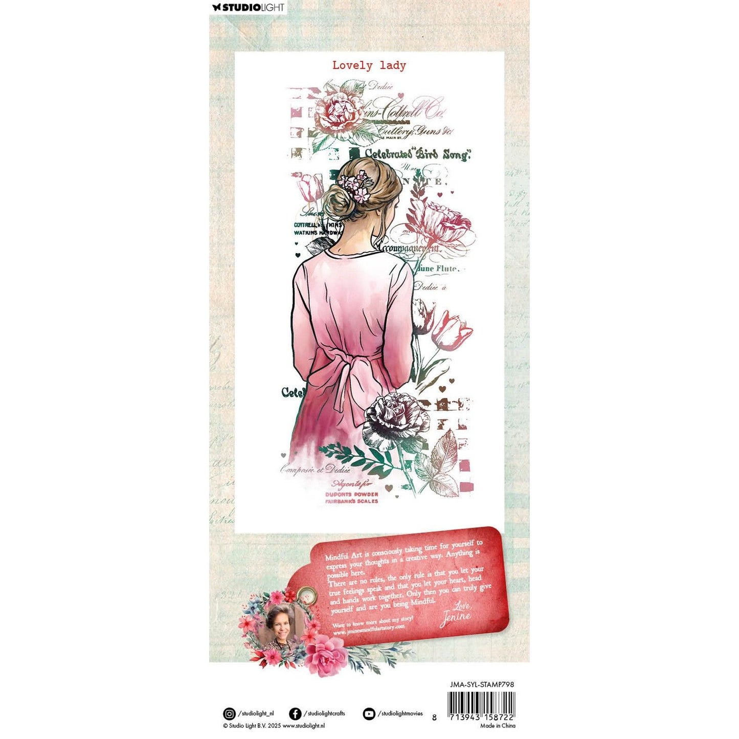 Studiolicht • Jenines achtsame Kunst-Klarstempel senden dir Liebe, schöne Dame