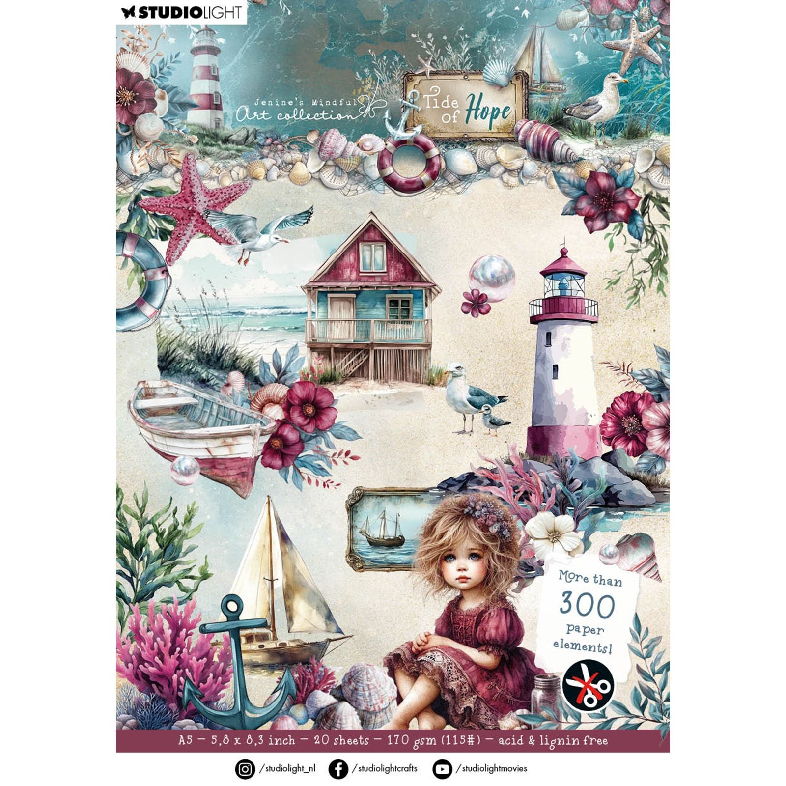 Studiolicht • Tide of Hope, gestanzter Papierblock, Weihnachtsrouge
