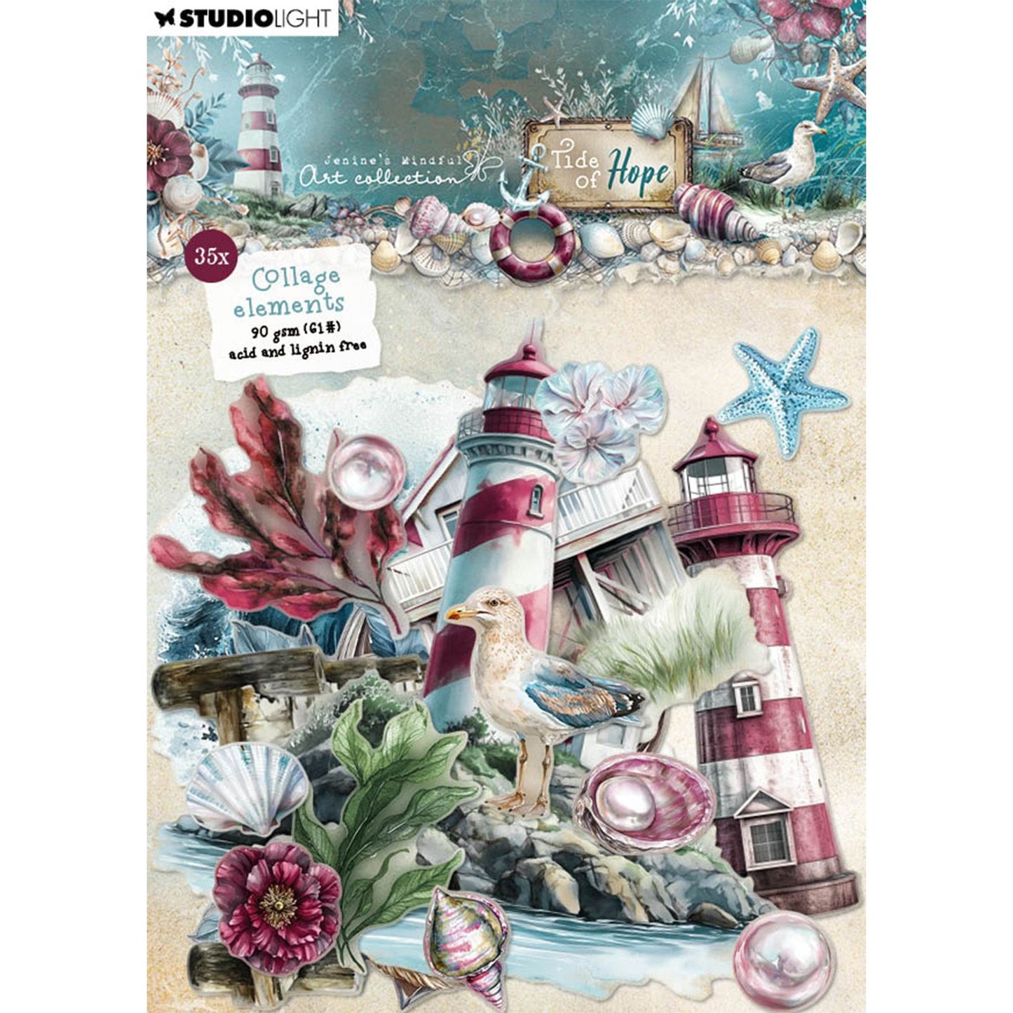 Studiolicht • Tide of Hope-Papierelemente 35 Collage-Elemente