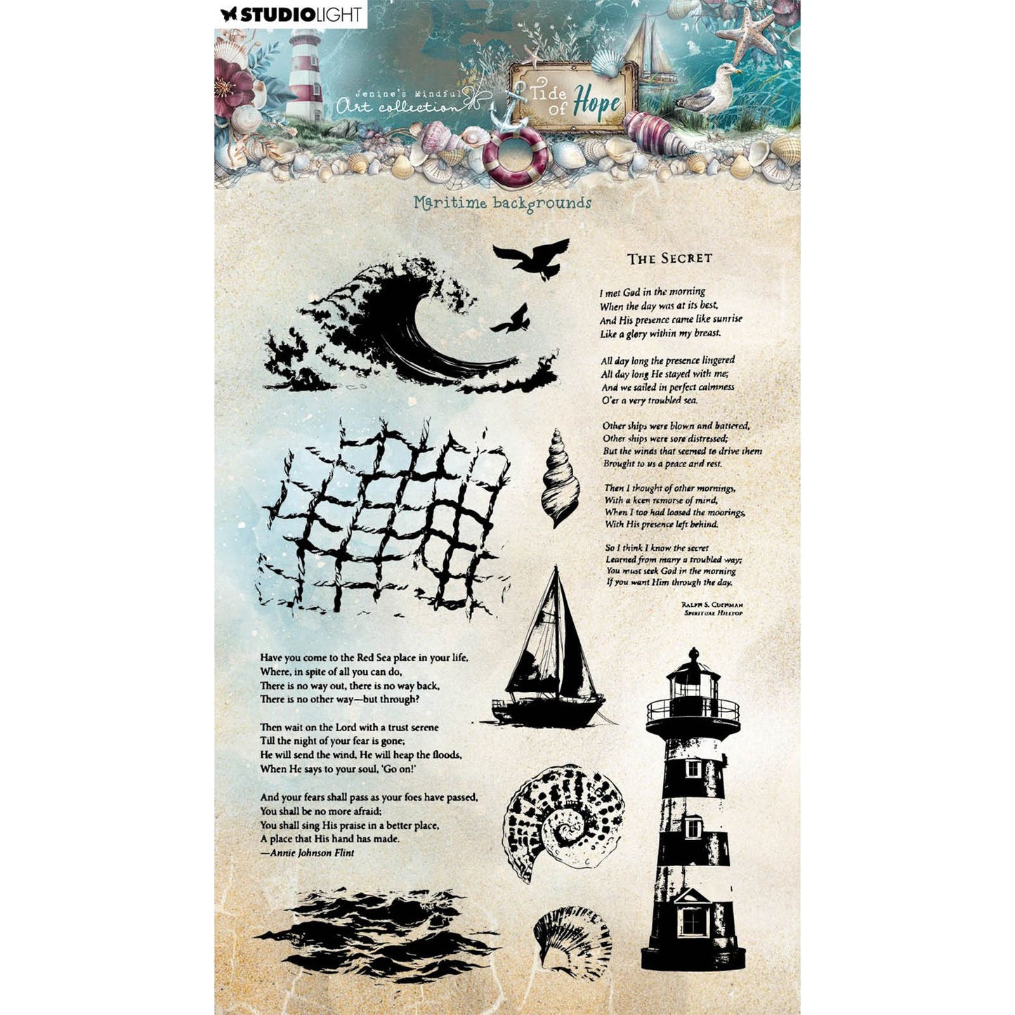Studiolicht • Flut der Hoffnung, klare Stempel, maritime Hintergründe