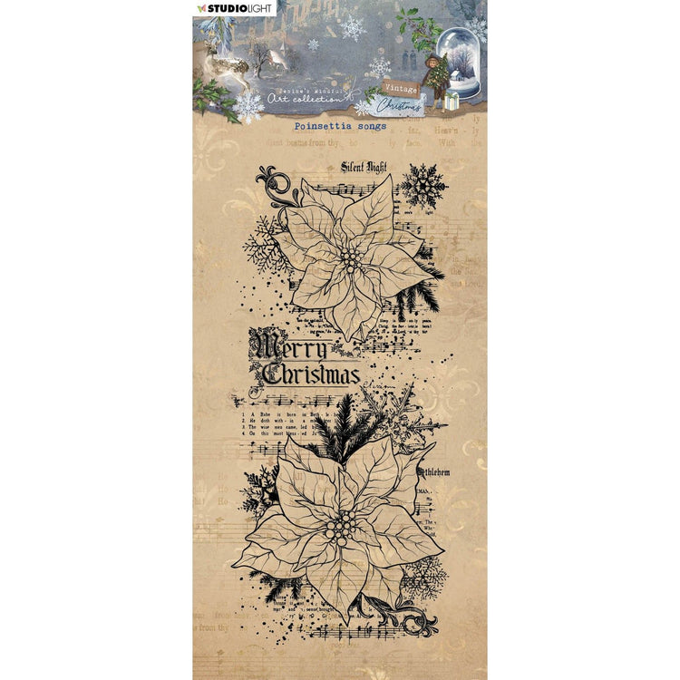 Studiolicht • Vintage-Weihnachtsstempel mit Weihnachtssternliedern