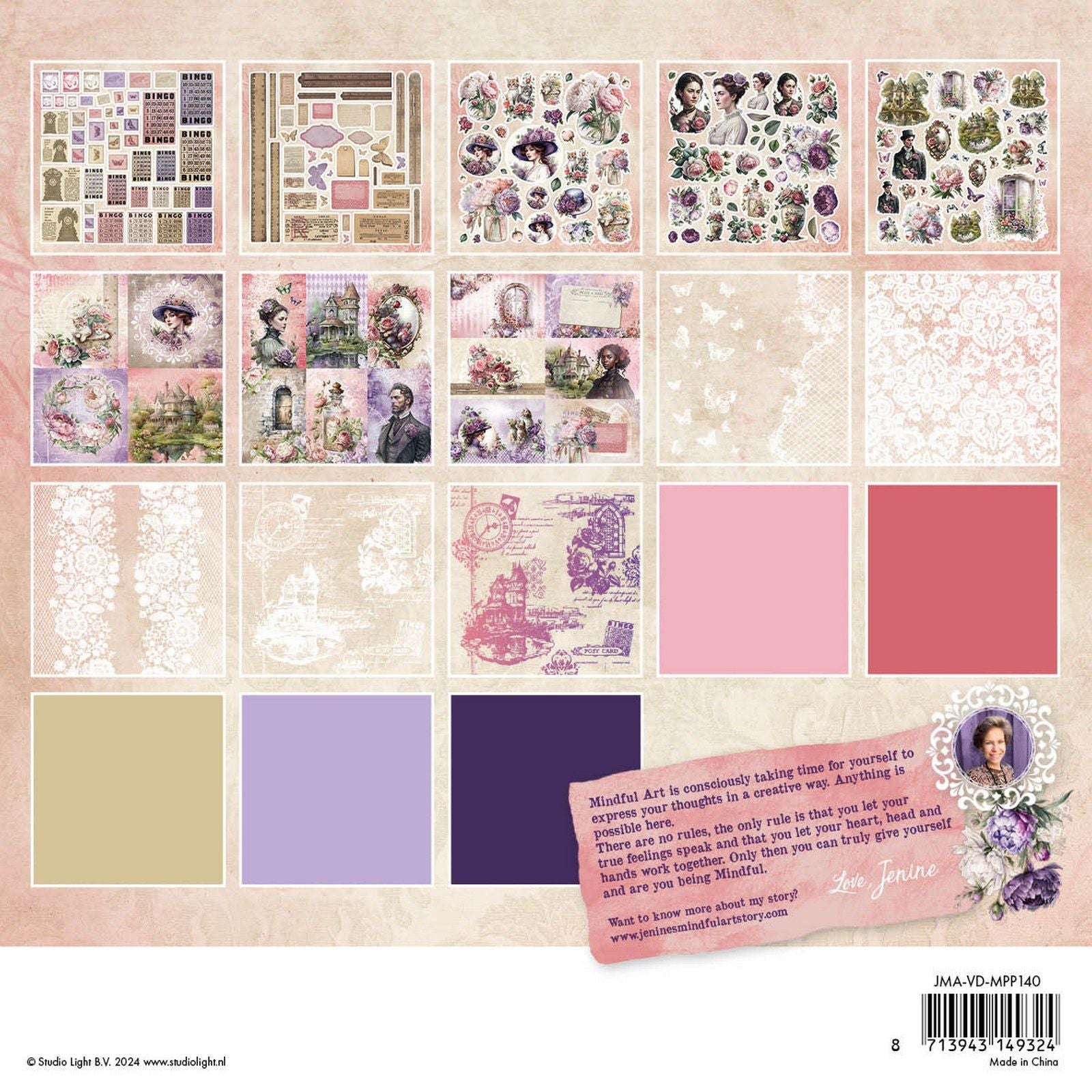 Studiolicht • „Victorian Dreams“, gemischter Papierblock, Pergament, einfarbige Elemente