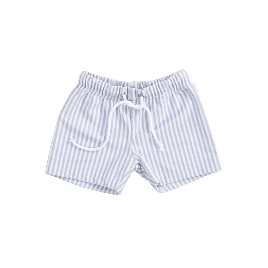 Blaue Streifen blau weiße UV Schwimmboxer Jungen