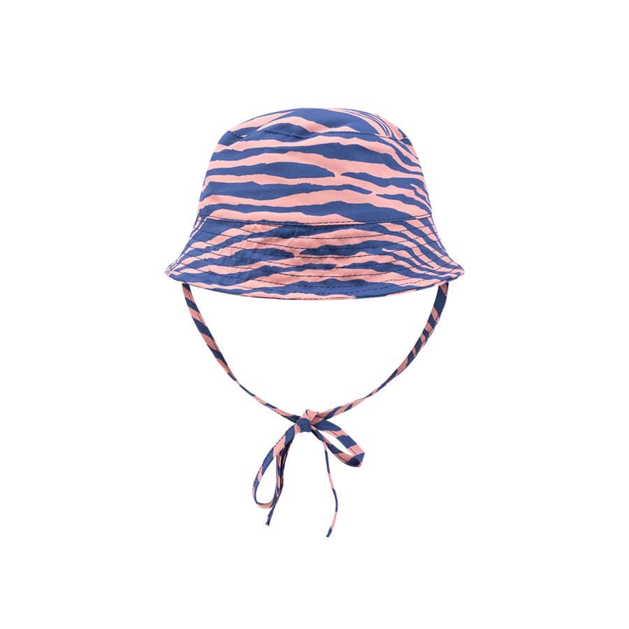Lebendige Streifen | Blau orange UV Sonnenhut