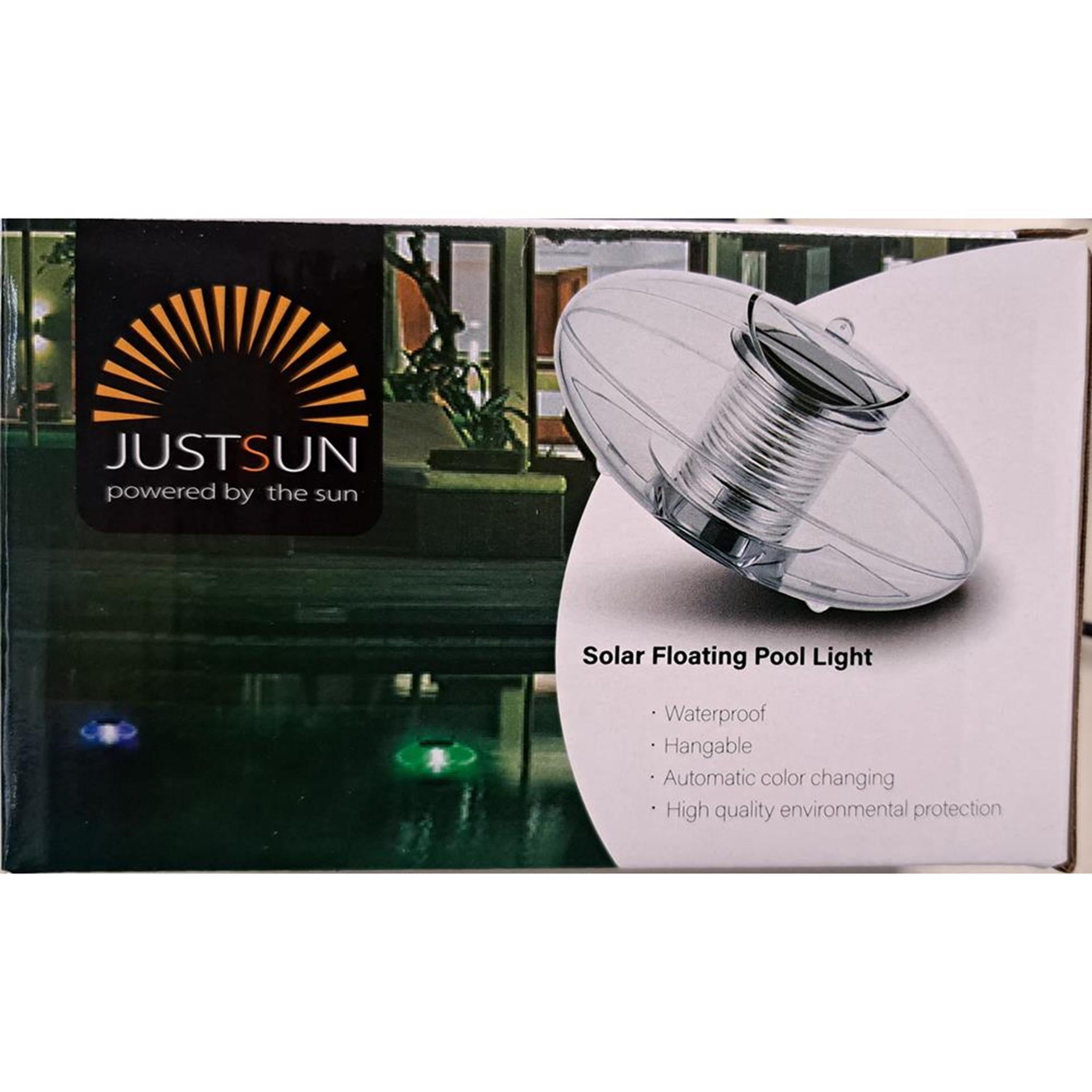 Justsun Solarschwimmer oval mit Licht 8x15x8cm