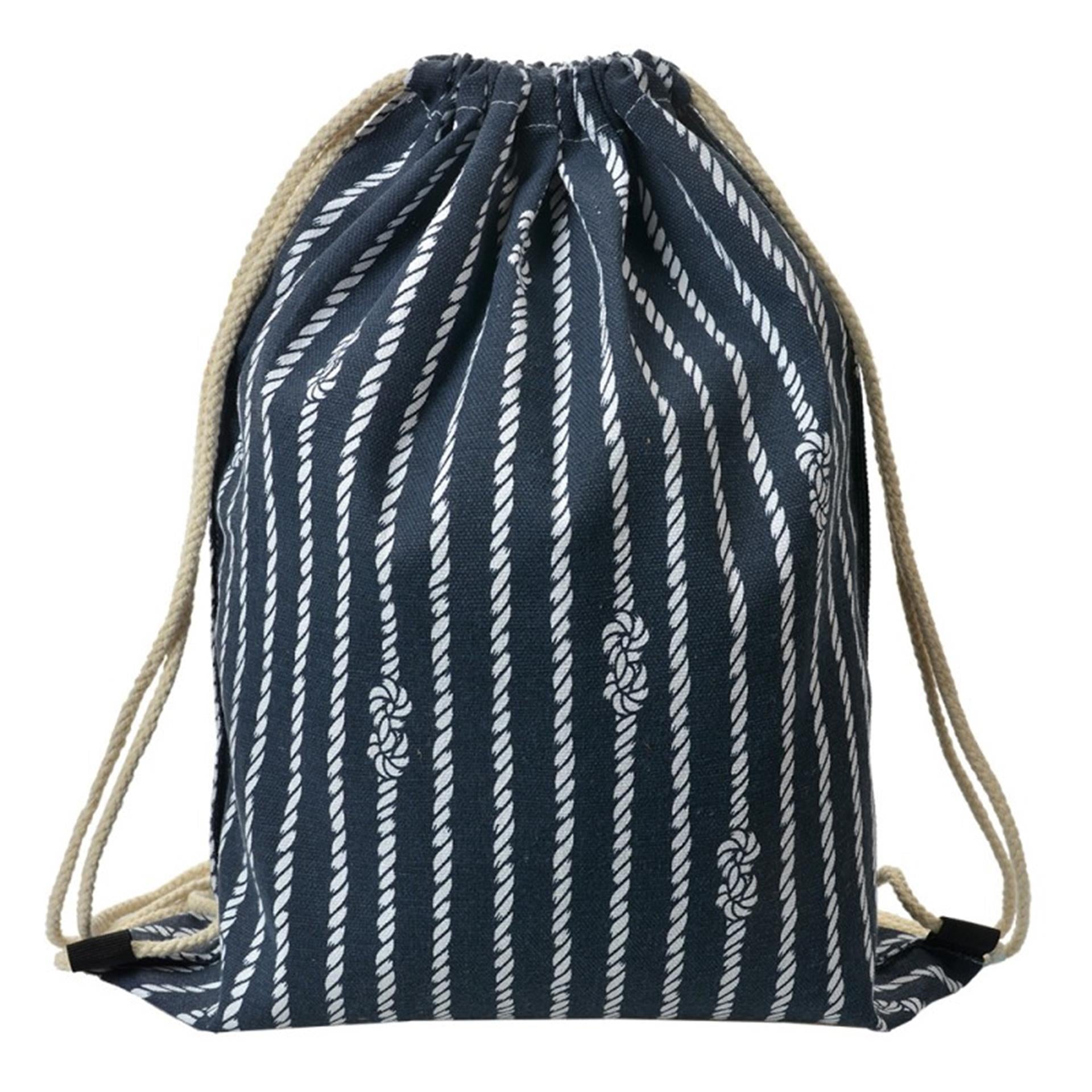 Clayre Eef Rucksack blau weiß 34x1x43cm