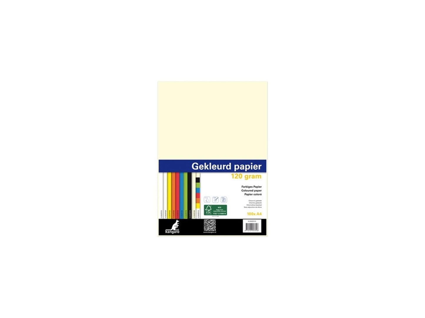 Kängurupapier Basic A4 100 Blatt cremeweiß 120gr