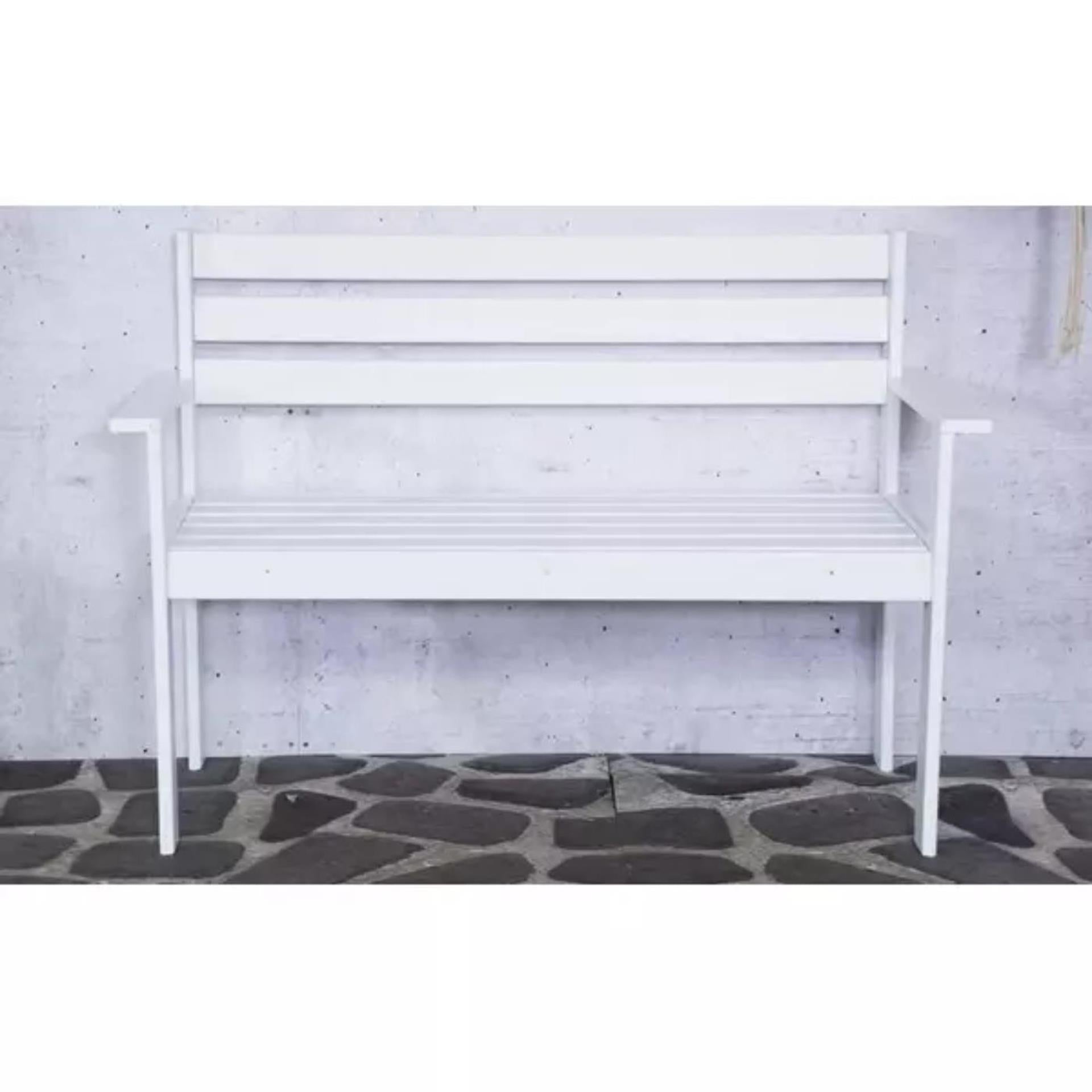 Sens Semmy Holzbank 120cm weiß