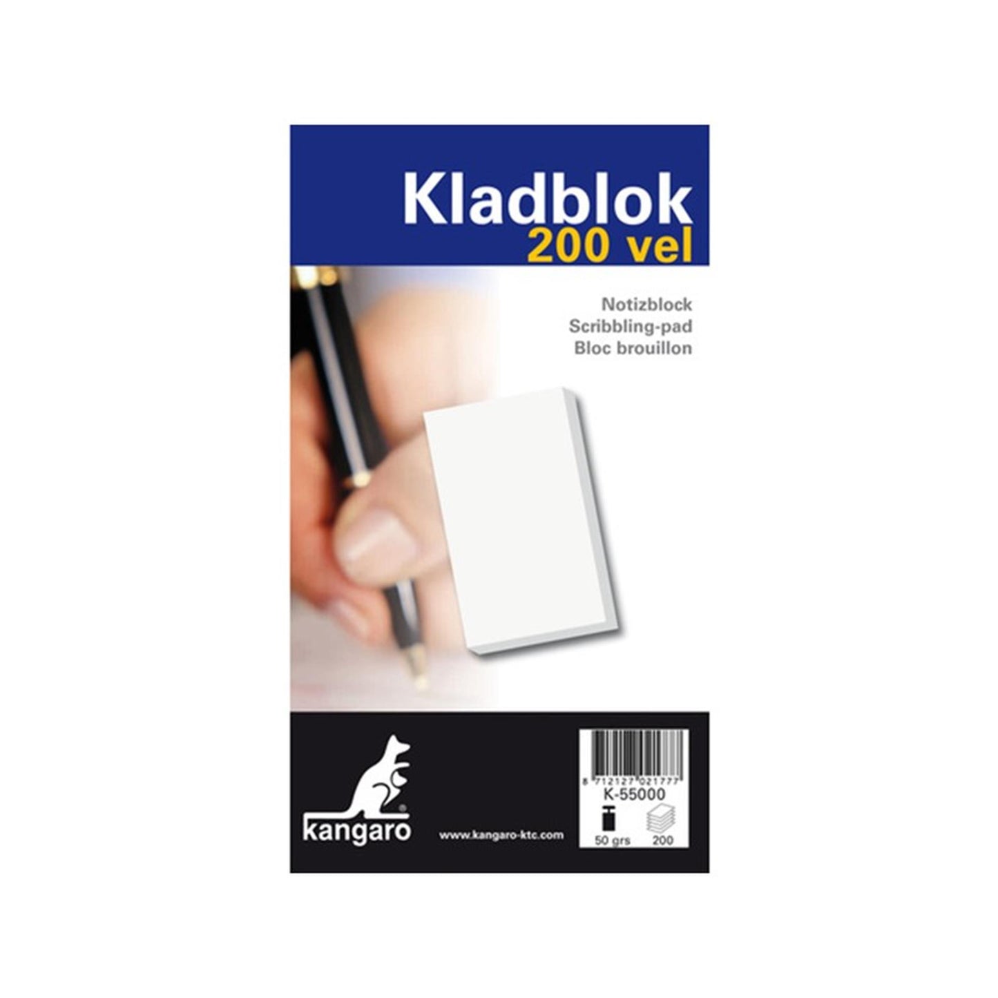 Känguru-Notizblock 200 Blatt 20x11,5cm 10 Stk