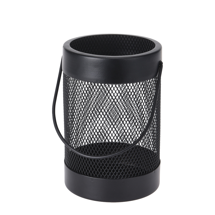 Kerzenhalter Metall schwarz 15,5cm