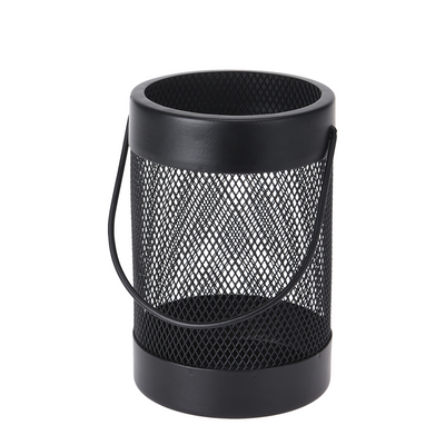 Kerzenhalter Metall schwarz 15,5cm