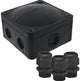 Kabelbox schwarz + 3x drehbar.