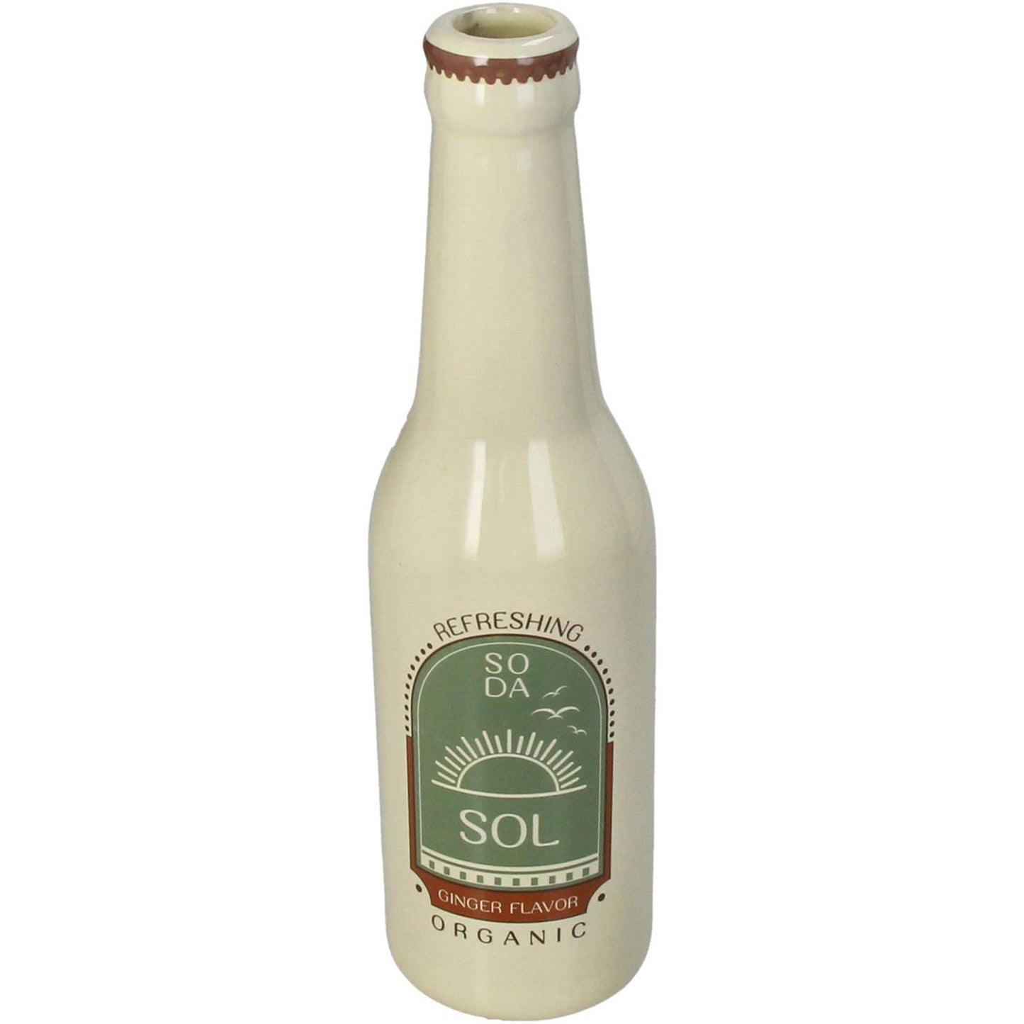 Kersten Vase Sodaflasche Sol Steingut H24cm