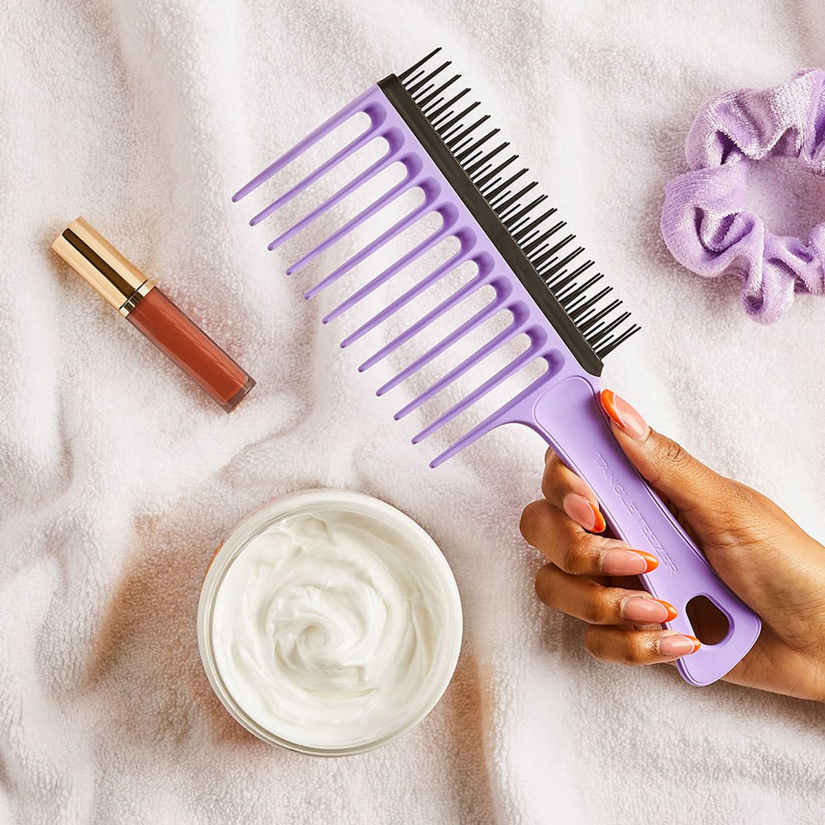 Tangle Teezer Throhrer Teezer Weit Zahnkamm für lockiges Haar lila
