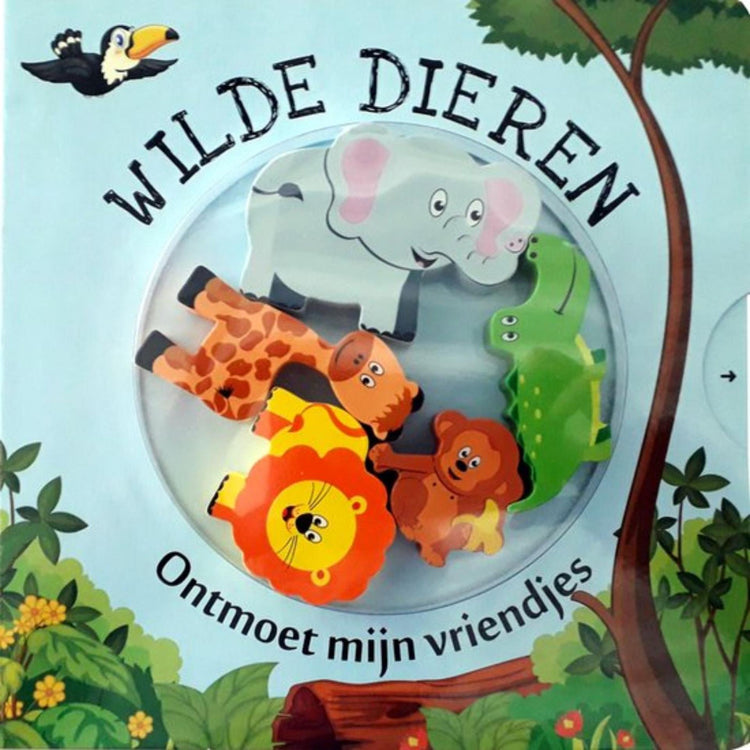 Kartonbuch treffen meine Freunde wilde Tiere