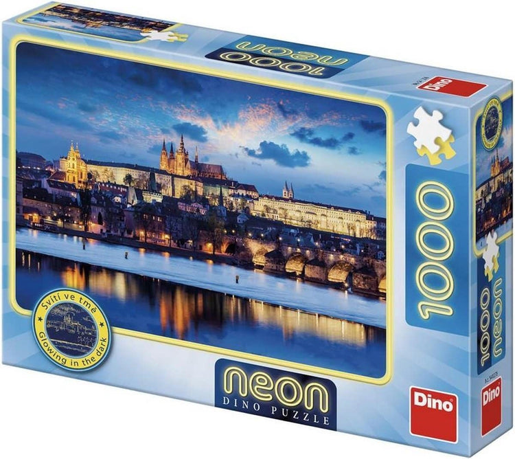 Dinotoys Dino -Puzzle - Glühen im dunklen Schloss in Prag - 1000 Stücke